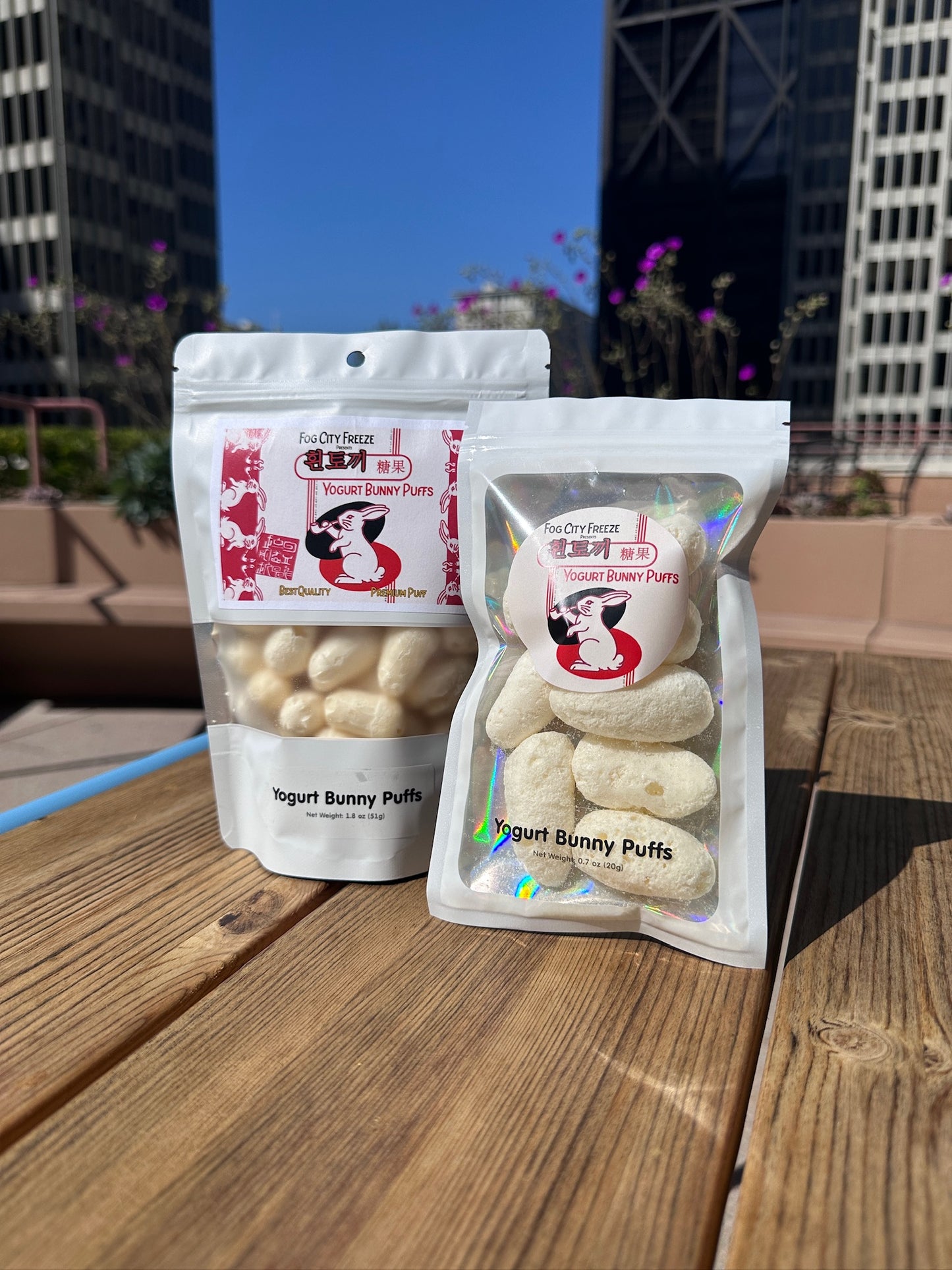 Bunny Puff Bundle - Freeze Dried White Rabbit, Matcha and Yogurt Flavored Combo Pack
