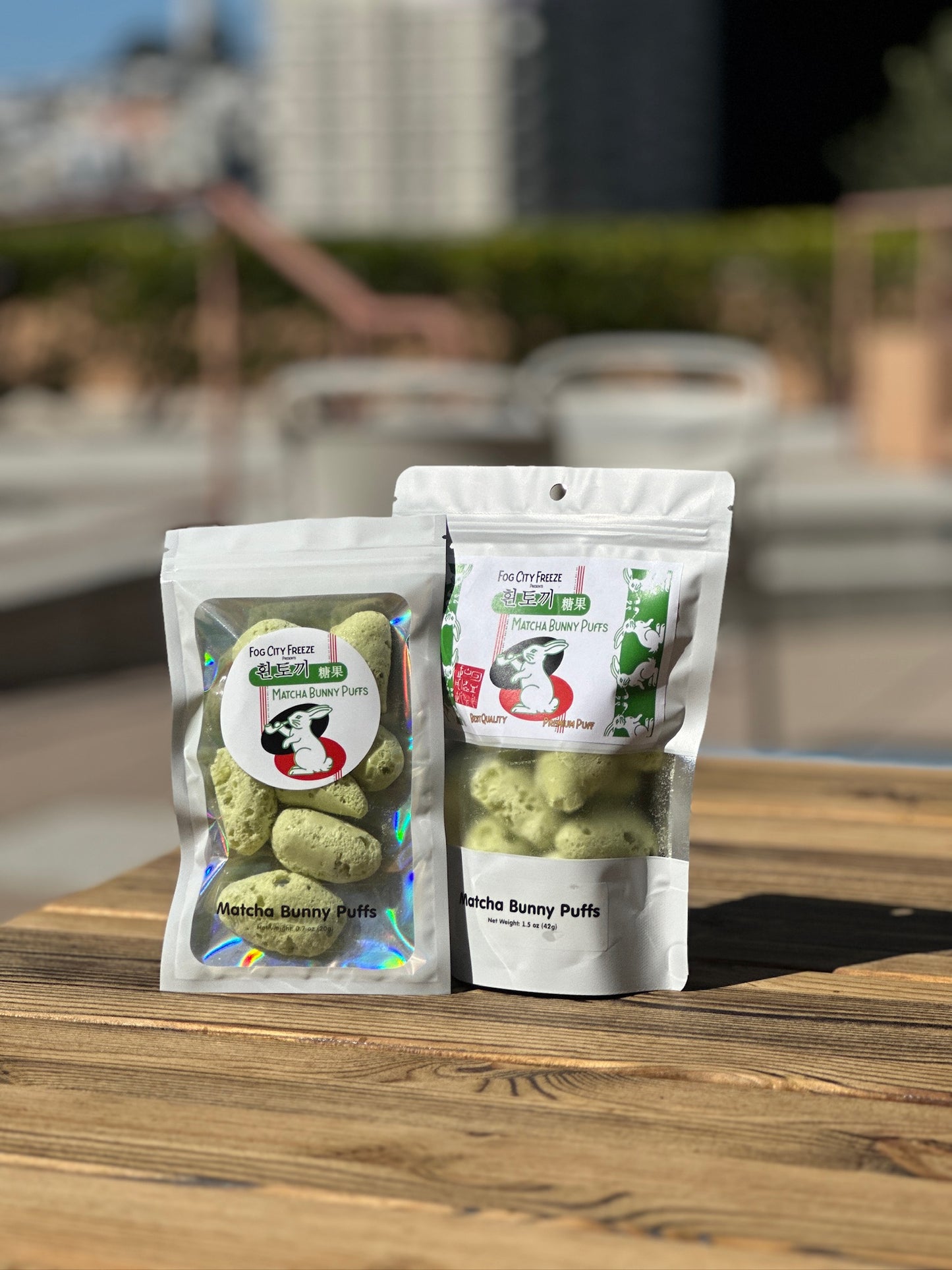 Bunny Puff Bundle - Freeze Dried White Rabbit, Matcha and Yogurt Flavored Combo Pack